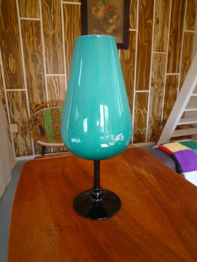 Vintage zeegroene vaas
