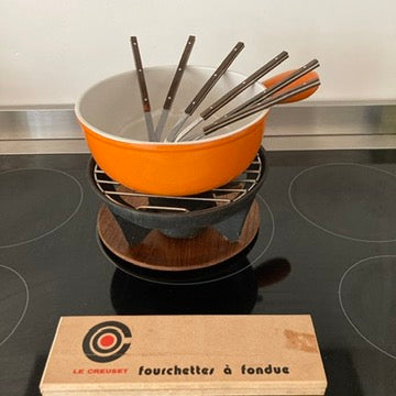 Le Creuset fonduestel in originele doos inclusief Le Creuset fonduevorken