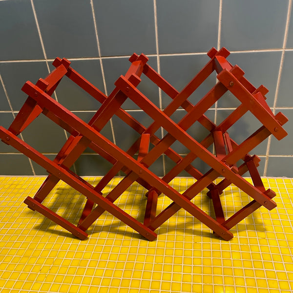 Opklapbaar houten wijnrek 10 felssen