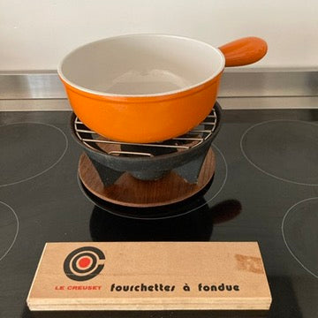 Le Creuset fonduestel in originele doos inclusief Le Creuset fonduevorken