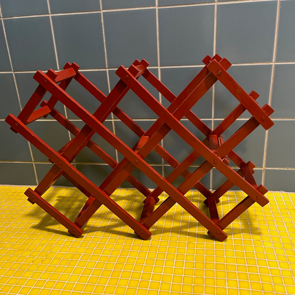 Opklapbaar houten wijnrek 10 felssen