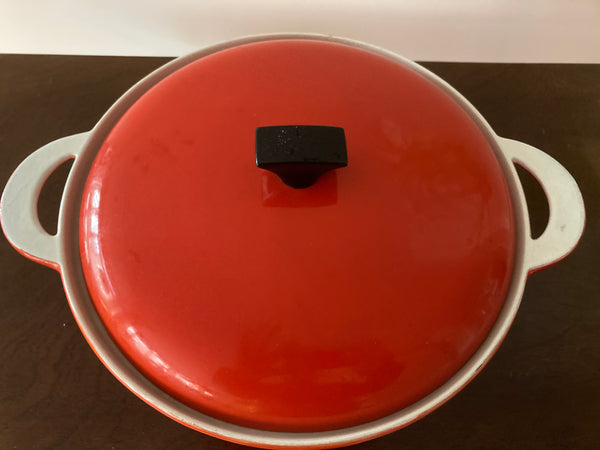 Rode gietijzeren braadpan 28 cm